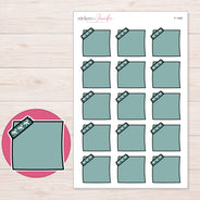 F-1485 planner sticker sheet with enlarged sticker detail