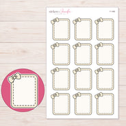 F-1490 planner sticker sheet with enlarged sticker detail