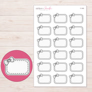F-1493 planner sticker sheet with enlarged sticker detail