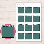 F-1498 planner sticker sheet with enlarged sticker detail