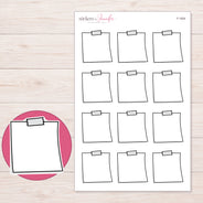 F-1504 planner sticker sheet with enlarged sticker detail