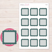 F-1520 planner sticker sheet with enlarged sticker detail