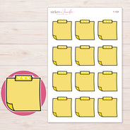 F-1538 planner sticker sheet with enlarged sticker detail