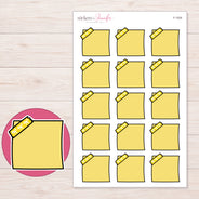 F-1539 planner sticker sheet with enlarged sticker detail