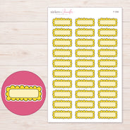 F-1540 planner sticker sheet with enlarged sticker detail