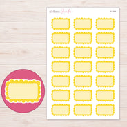 F-1546 planner sticker sheet with enlarged sticker detail