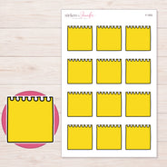 F-1552 planner sticker sheet with enlarged sticker detail