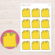 F-1554 planner sticker sheet with enlarged sticker detail