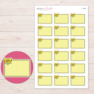 F-1555 planner sticker sheet with enlarged sticker detail