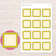 F-1574 planner sticker sheet with enlarged sticker detail