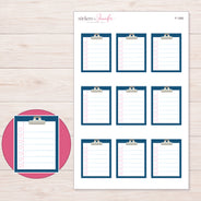 F-1585 planner sticker sheet with enlarged sticker detail