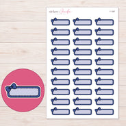 F-1587 planner sticker sheet with enlarged sticker detail