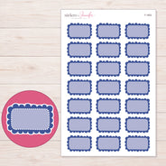 F-1602 planner sticker sheet with enlarged sticker detail