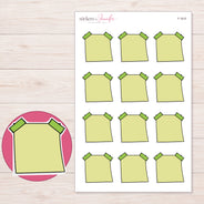 F-1610 planner sticker sheet with enlarged sticker detail