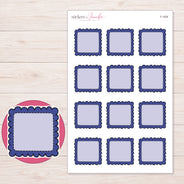 F-1628 planner sticker sheet with enlarged sticker detail
