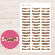 F-1632 planner sticker sheet with enlarged sticker detail