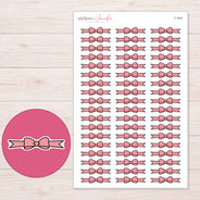 F-1637 planner sticker sheet with enlarged sticker detail