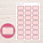 F-1643 planner sticker sheet with enlarged sticker detail