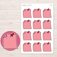 F-1662 planner sticker sheet with enlarged sticker detail