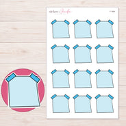 F-1664 planner sticker sheet with enlarged sticker detail