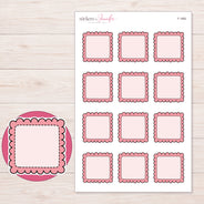 F-1682 planner sticker sheet with enlarged sticker detail