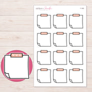 F-1685 planner sticker sheet with enlarged sticker detail