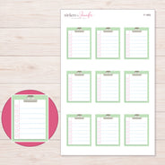 F-1693 planner sticker sheet with enlarged sticker detail