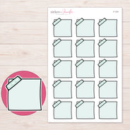 F-1701 planner sticker sheet with enlarged sticker detail