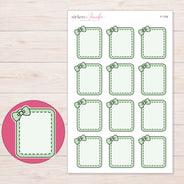 F-1706 planner sticker sheet with enlarged sticker detail