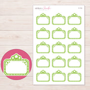 F-1712 planner sticker sheet with enlarged sticker detail