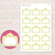 F-1713 planner sticker sheet with enlarged sticker detail