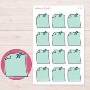 F-1716 planner sticker sheet with enlarged sticker detail