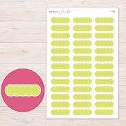F-1734 planner sticker sheet with enlarged sticker detail