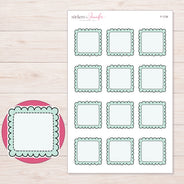 F-1736 planner sticker sheet with enlarged sticker detail