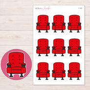 F-1820 planner sticker sheet with enlarged sticker detail