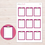 F-1855 planner sticker sheet with enlarged sticker detail