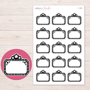 F-1875 planner sticker sheet with enlarged sticker detail