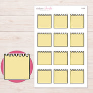 F-1876 planner sticker sheet with enlarged sticker detail