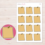 F-1881 planner sticker sheet with enlarged sticker detail