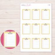 F-1909 planner sticker sheet with enlarged sticker detail