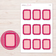 F-1921 planner sticker sheet with enlarged sticker detail