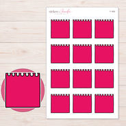 F-1930 planner sticker sheet with enlarged sticker detail
