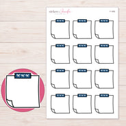 F-1955 planner sticker sheet with enlarged sticker detail