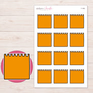 F-1983 planner sticker sheet with enlarged sticker detail