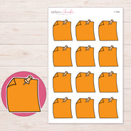 F-1985 planner sticker sheet with enlarged sticker detail