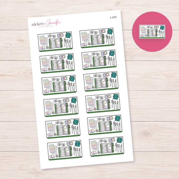 Green Planner Supplies Planner Stickers | F-199