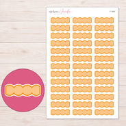 F-1993 planner sticker sheet with enlarged sticker detail