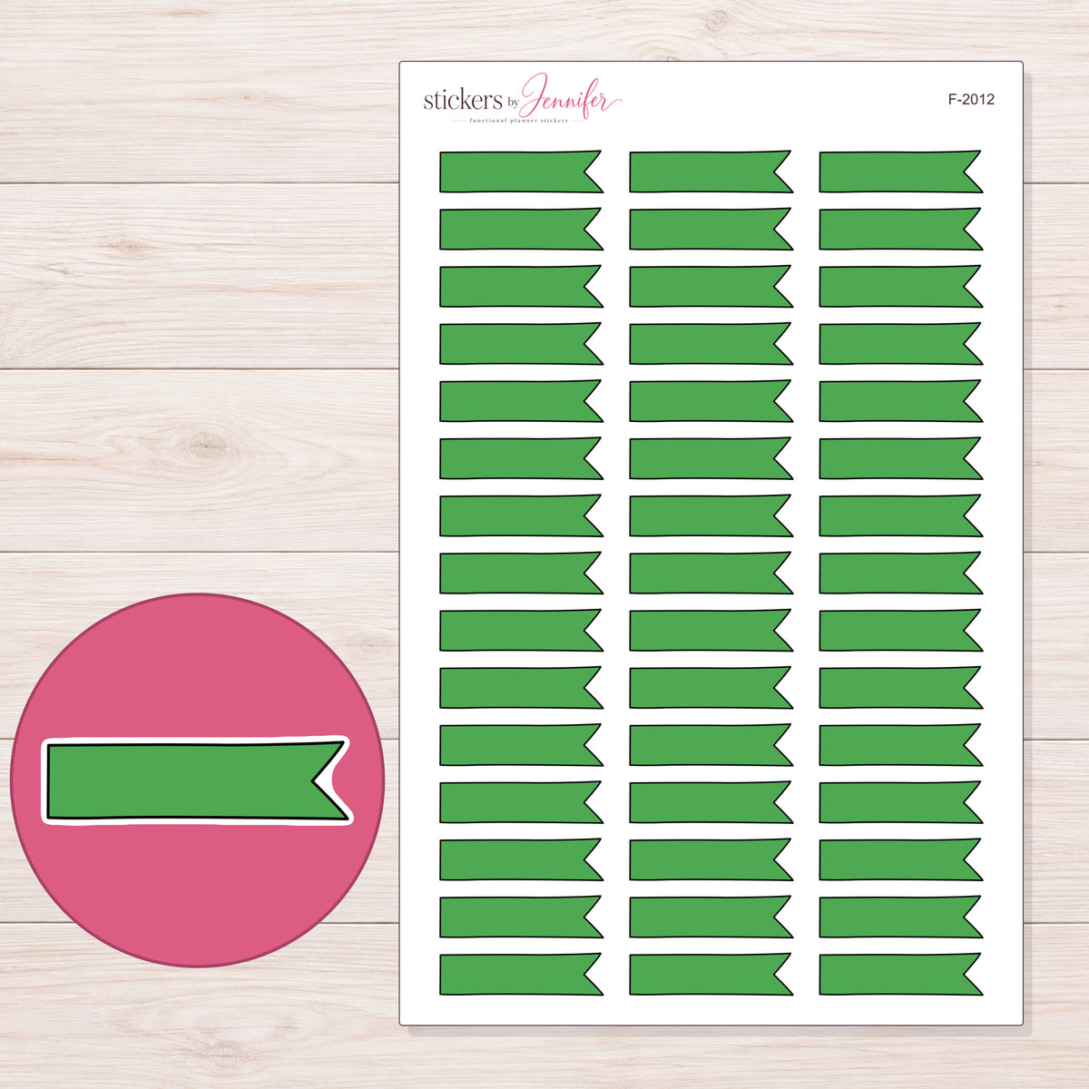F-2012 planner sticker sheet with enlarged sticker detail