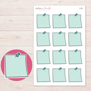 F-2041 planner sticker sheet with enlarged sticker detail