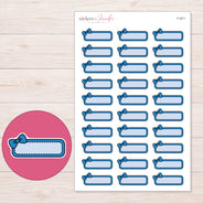 F-2071 planner sticker sheet with enlarged sticker detail